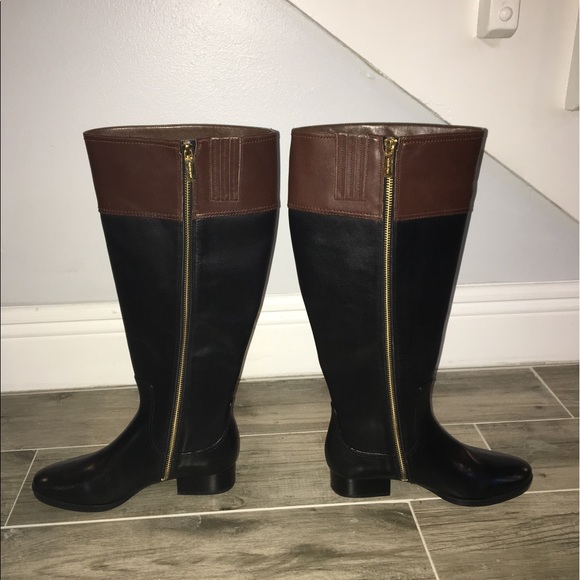 NEW!! Michael Kors Harland wide calf leather boot - Picture 7 of 8